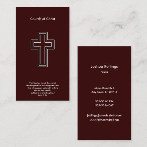 John 3:16 - Christian Business Card
