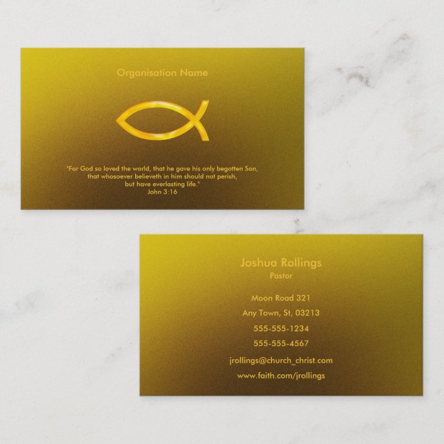 John 3:16 | Christian Business Card (Front/Back)