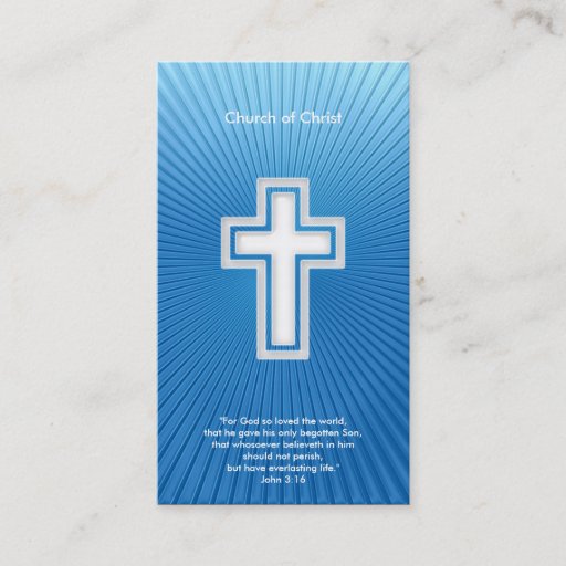 Customizable John 3:16 - Christian Business Card