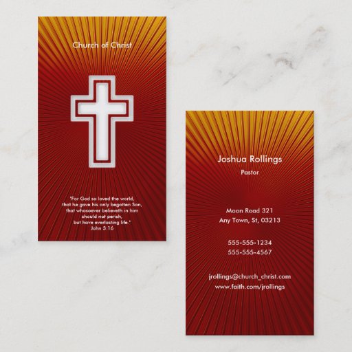 Customizable John 3:16 - Christian Business Card