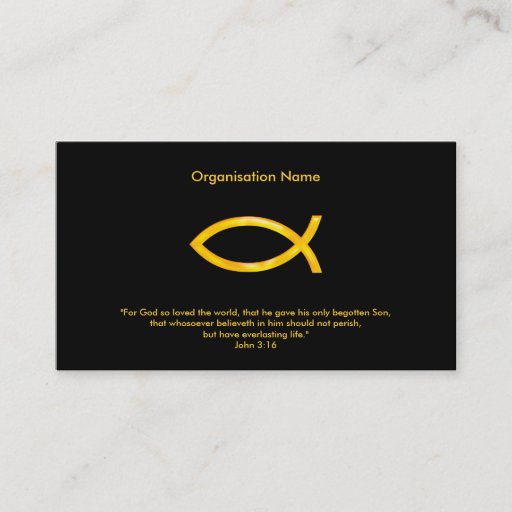 Customizable John 3:16 - Christian Business Card