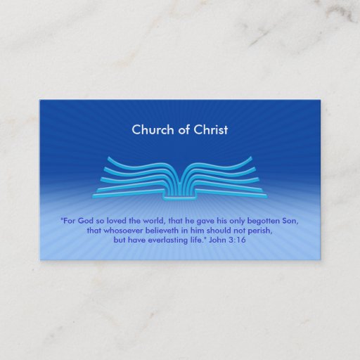 Customizable John 3:16 - Christian Business Card