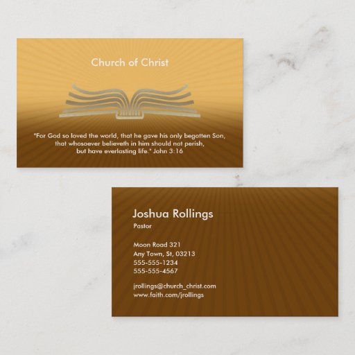 Customizable John 3:16 - Christian Business Card