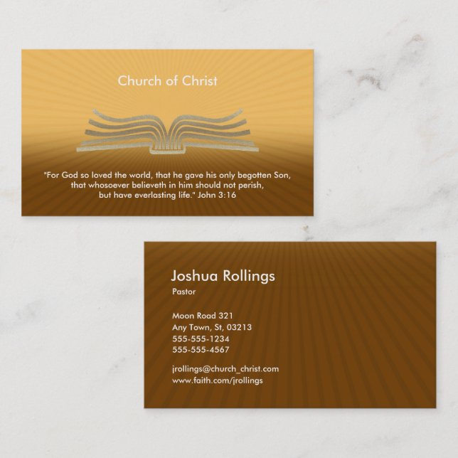 John 3:16 - Christian Business Card (Front/Back)