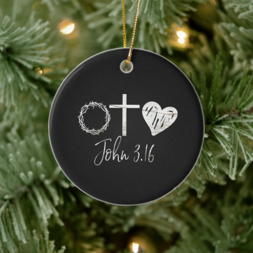 John 316 Christian Ceramic Ornament