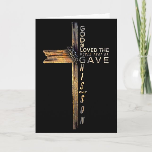 John 3_16 Christian Cross Bible 2025 Update  Card (Front)