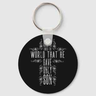 John 3 16 Christian Cross Bible Cross Faith Keychain