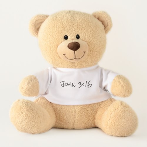 John 316 Christian Faith Bible Verse Teddy Bear