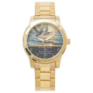 John 3:16 Christian Faith cross with ducks Watch