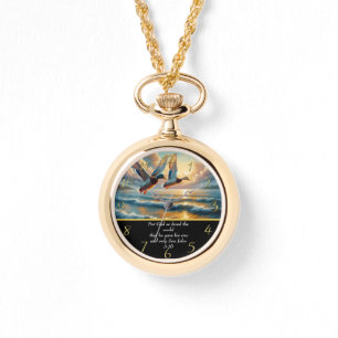 John 3:16 Christian Faith cross with ducks Watch