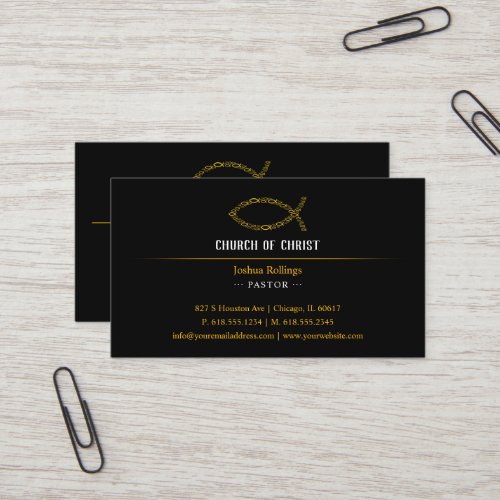 John 316  Christian Fish Business Card