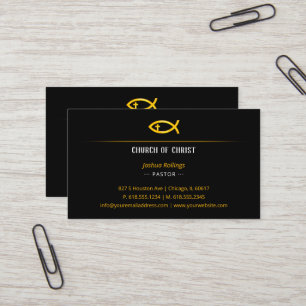 John 3:16   Christian Fish Cross Business Card
