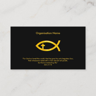 John 3:16 | Christian Fish Cross Business Card