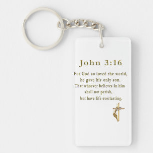 John 3:16 Acrylic Key Chain 12 Pieces 