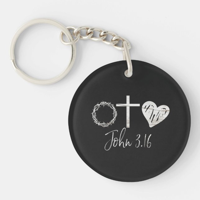 John 3.16 Christian Keychain (Front)
