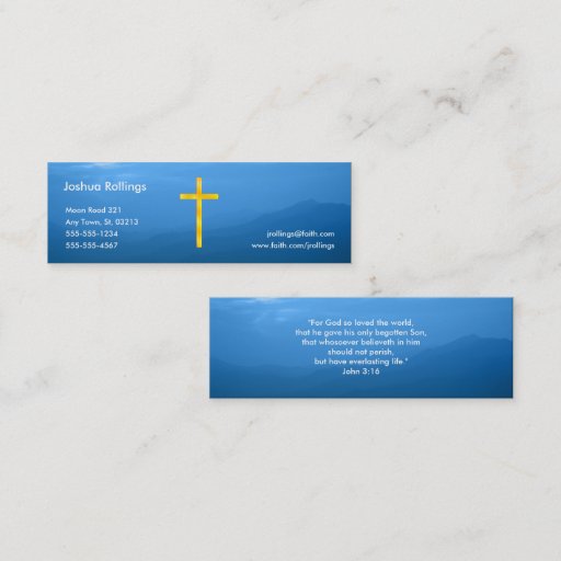 Customizable John 3:16 - Christian Business Card