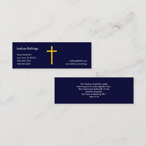 Customizable John 3:16 - Christian Business Card