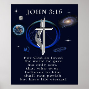 John 3:16 Christian  Poster