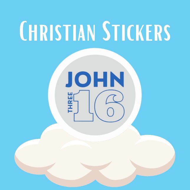John 3:16 Christian Stickers  (Creator Uploaded)