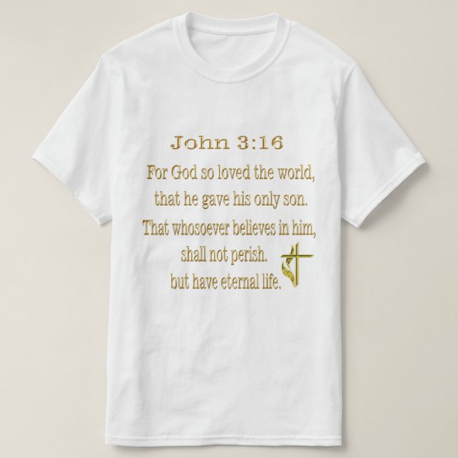 John 3:16 Christian t-shirt (Design Front)