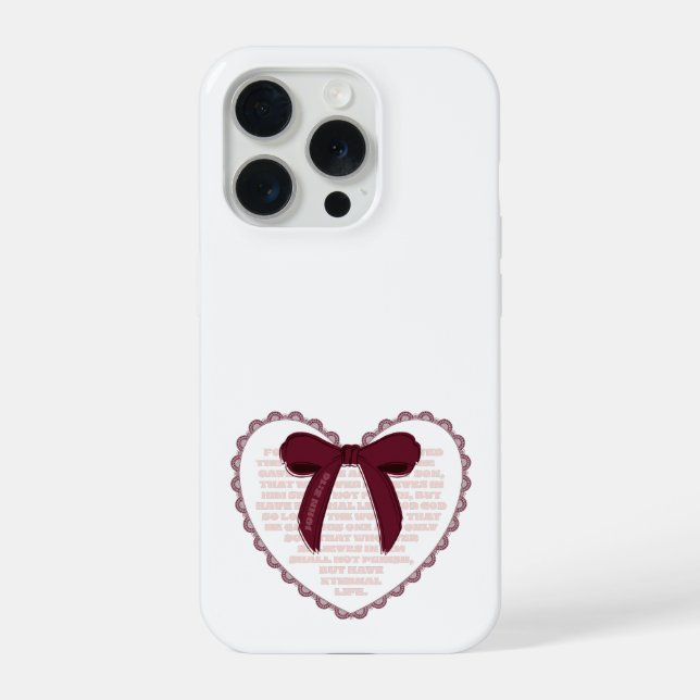 John 3:16 - Christian Valentine iPhone Case (Back)