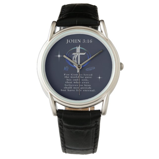 John 3:16 Christian  Watch (Front)
