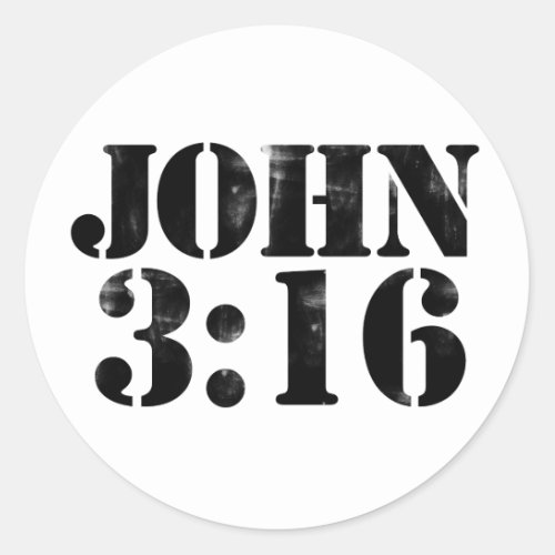 John 316  classic round sticker