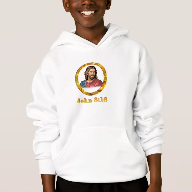 John 3:16  clothing hoodie (Front)