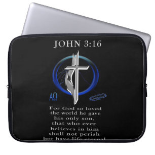 John 3:16 clothing laptop sleeve