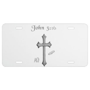 John 3:16 clothing license plate