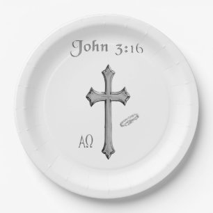 John 3:16 clothing paper plates