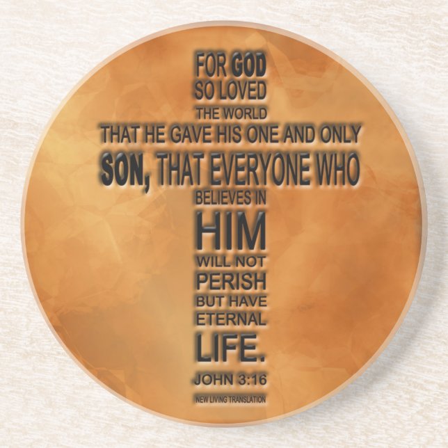 John 3:16 Coaster (Front)