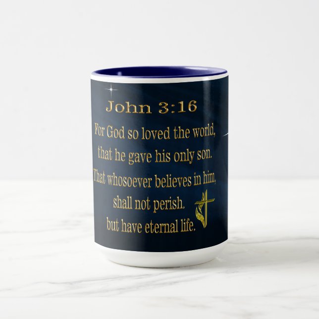 John 3:16  coffee mugs (Center)