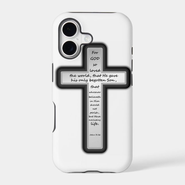 John 3:16 Cross Only Iphone Case (Back)