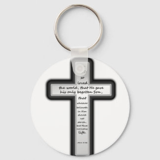 John 3:16 Cross Only Keychain
