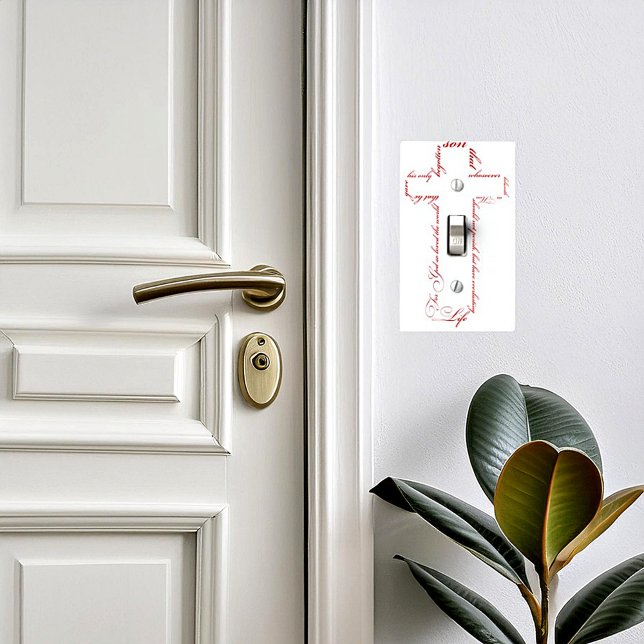 John 3:16 cross red light switch cover (Creator Uploaded)