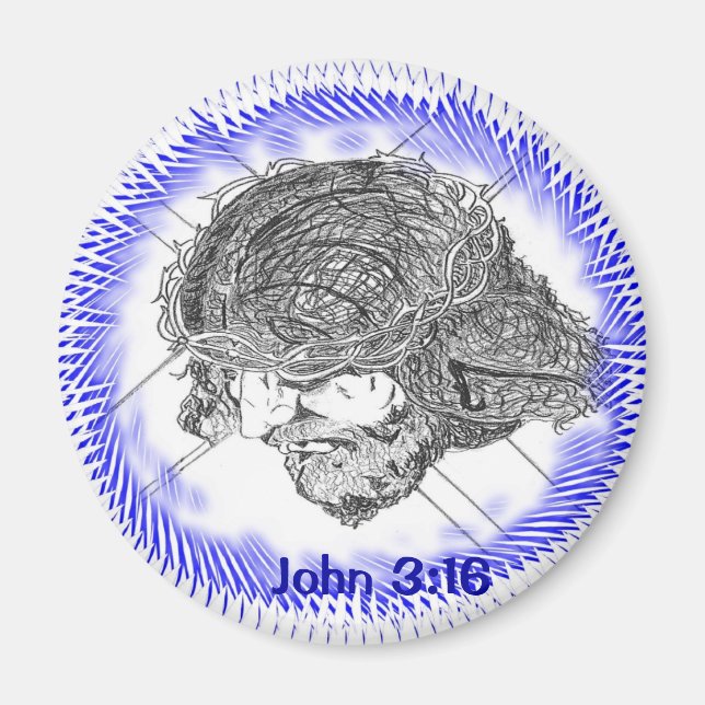 John 3:16 Crucifiction Magnet (Front)