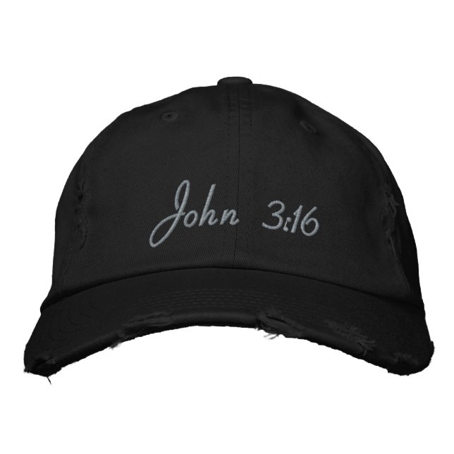 John 3:16 Customizable Embroidered Baseball Cap (Front)