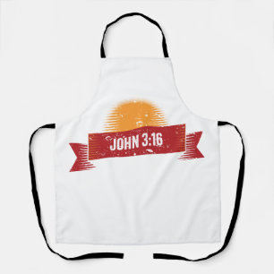 John 3:16 Design Vintage Look Apron