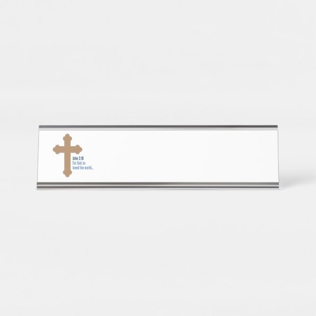 John 3:16 desk name plate (Front)