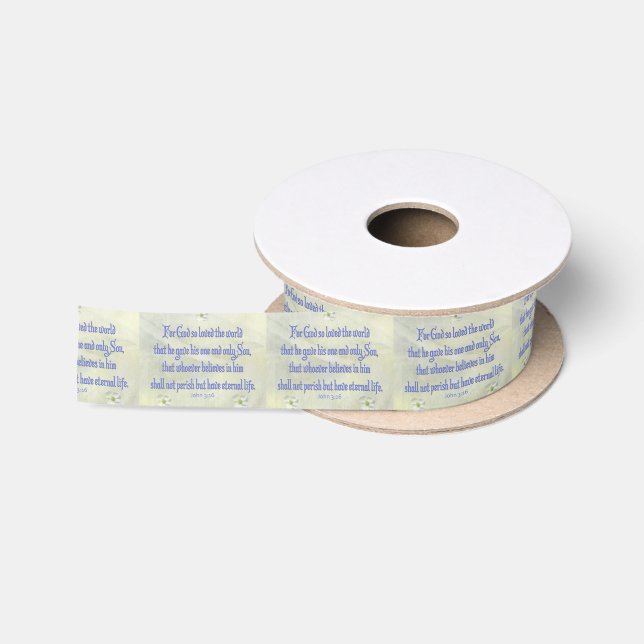 John 3:16 Dogwood Satin Ribbon (Spool)