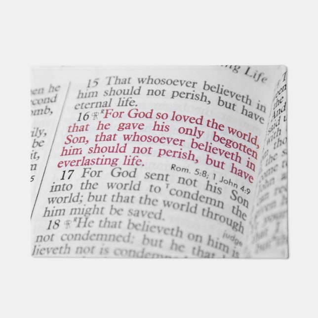 John 3:16 doormat (Front)