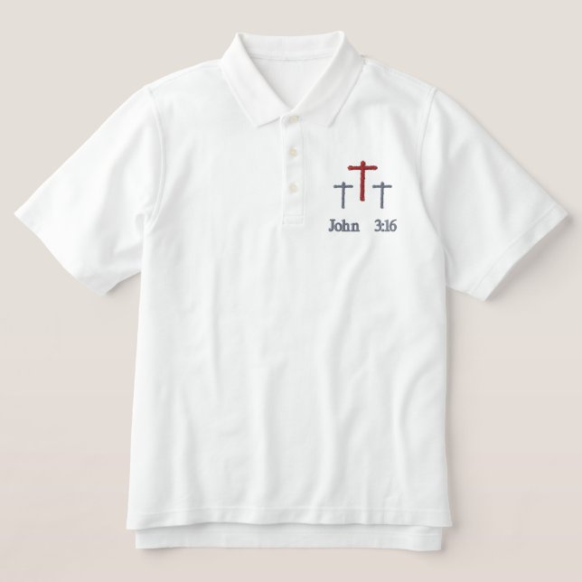 John 3:16 - Embroidered Shirt (Design Front)