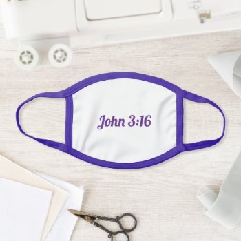 John 3:16 Face Mask by Agrainofmustardseed at Zazzle