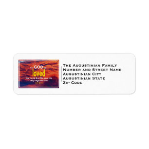 John 3:16   FOR GOD SO LOVED   Christian Address Label