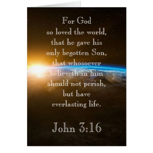 John 3:16 - for God so loved the world (Front)