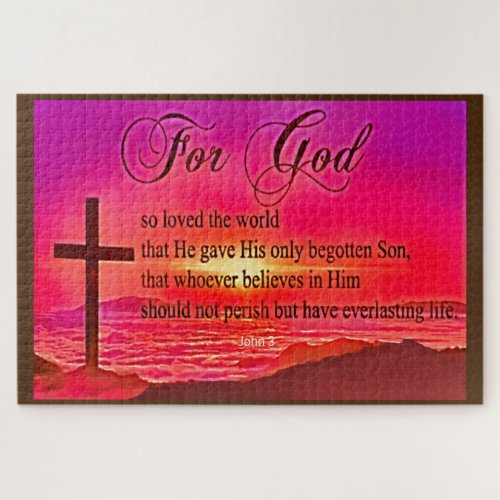 John 316 For God So Loved the World 1014 Piece Jigsaw Puzzle