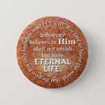 John 3:16 For God So Loved The World Bible Verse Pinback Button at Zazzle