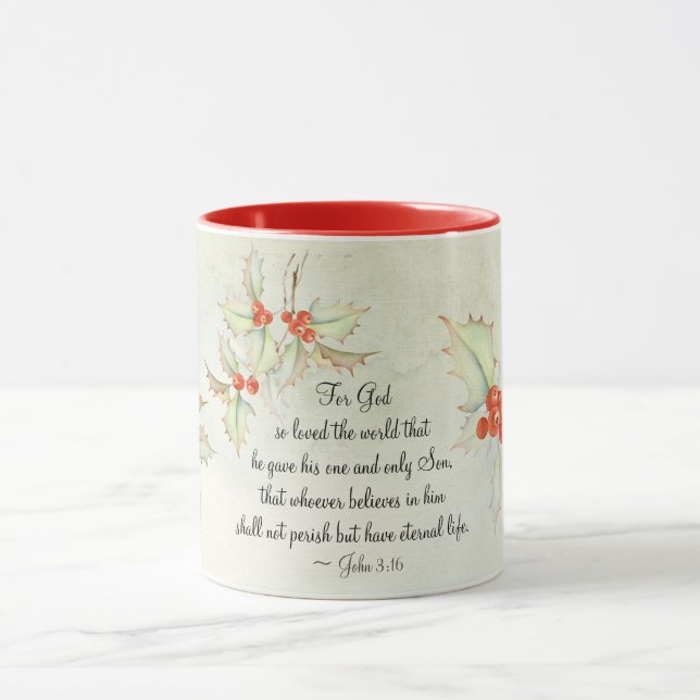 John 3:16 For God so Loved the World, Christmas Mug (Center)