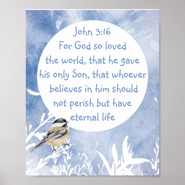 John 3:16 For God so loved the world Christmas   Poster (Front)